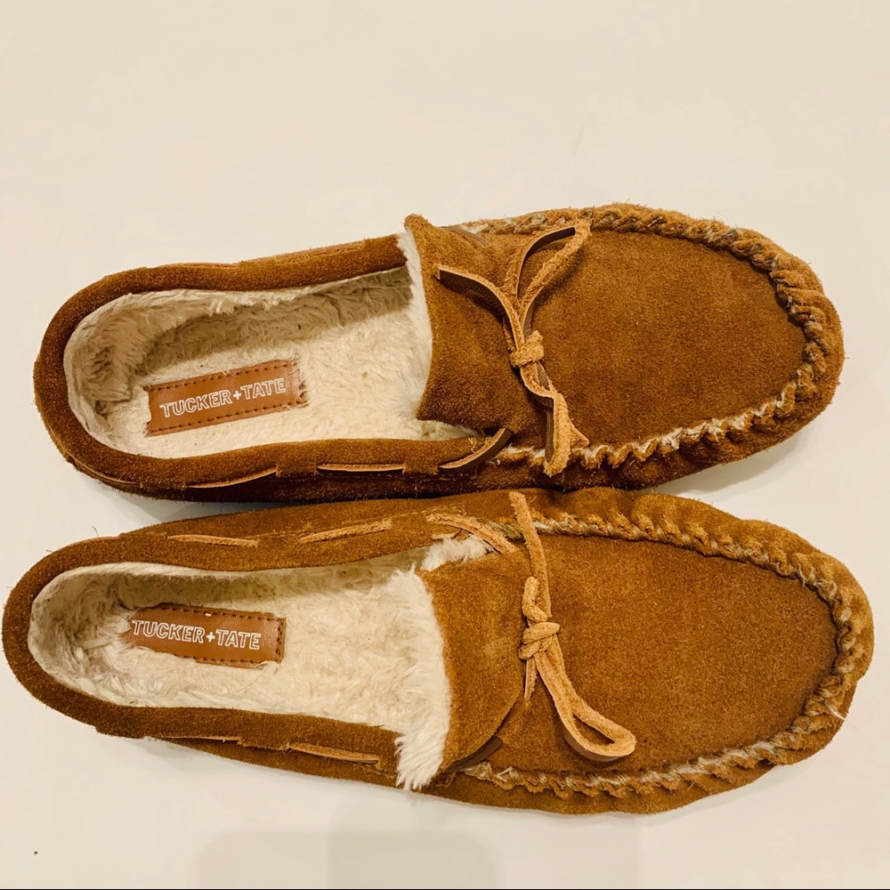 Tucker+Tate Suede Moccasin Slippers (5Y)